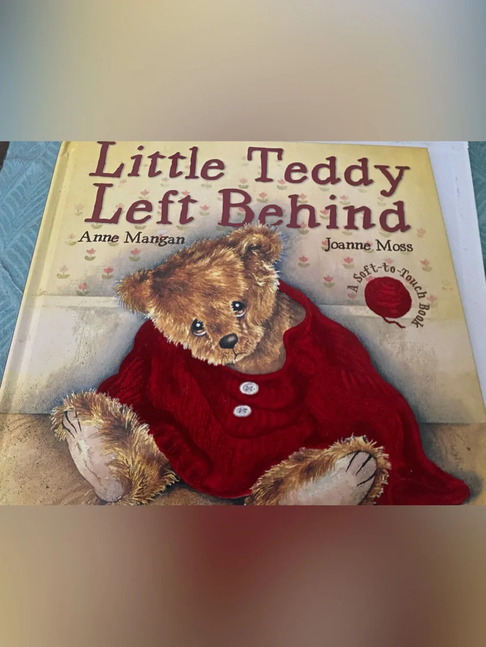 Source Unknown Little Teddy Left Behind Book - Red & Brown